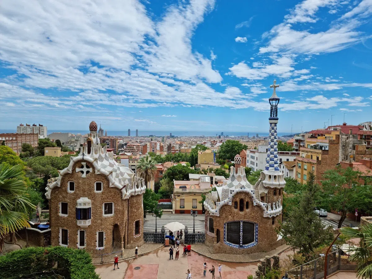 Walking Gaudí's Mosaic Hilltop at Park Güell in Barcelona